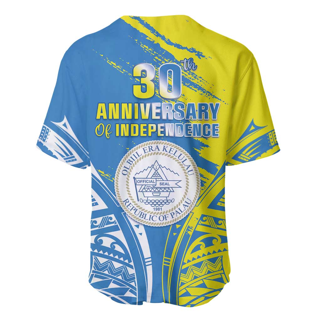Palau Independence Day Baseball Jersey Happy 30th Anniversary LT05 - Polynesian Pride