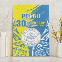 Palau Independence Day Canvas Wall Art Happy 30th Anniversary LT05 Without Frame Blue - Polynesian Pride