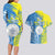 Palau Independence Day Couples Matching Long Sleeve Bodycon Dress and Hawaiian Shirt Happy 30th Anniversary