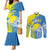 Palau Independence Day Couples Matching Mermaid Dress and Long Sleeve Button Shirt Happy 30th Anniversary