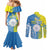 Palau Independence Day Couples Matching Mermaid Dress and Long Sleeve Button Shirt Happy 30th Anniversary