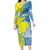 Palau Independence Day Family Matching Long Sleeve Bodycon Dress and Hawaiian Shirt Happy 30th Anniversary