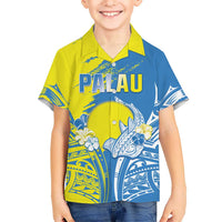 Palau Independence Day Kid Hawaiian Shirt Happy 30th Anniversary LT05 Kid Blue - Polynesian Pride