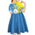 Palau Independence Day Kid Short Sleeve Dress Happy 30th Anniversary