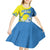 Palau Independence Day Kid Short Sleeve Dress Happy 30th Anniversary