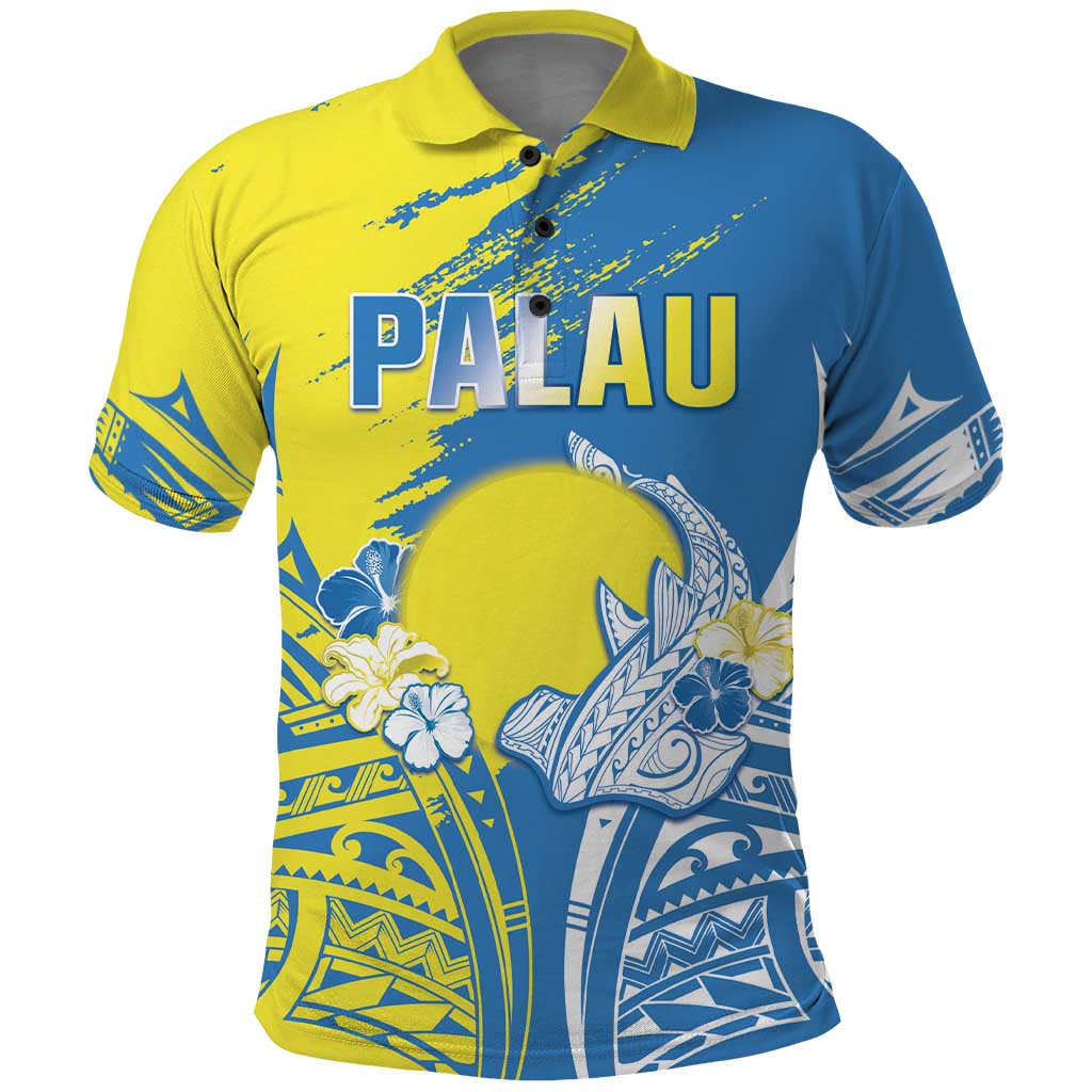 Palau Independence Day Polo Shirt Happy 30th Anniversary LT05 Blue - Polynesian Pride