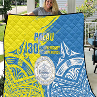 Palau Independence Day Quilt Happy 30th Anniversary LT05 Blue - Polynesian Pride