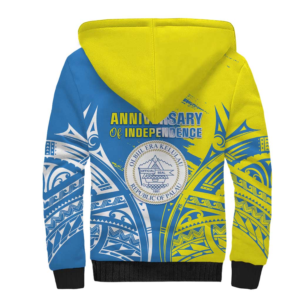 Palau Independence Day Sherpa Hoodie Happy 30th Anniversary LT05 - Polynesian Pride