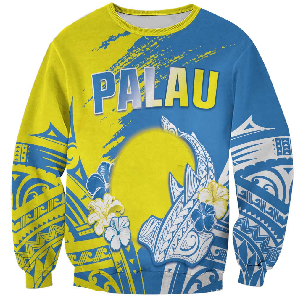 Palau Independence Day Sweatshirt Happy 30th Anniversary LT05 Unisex Blue - Polynesian Pride