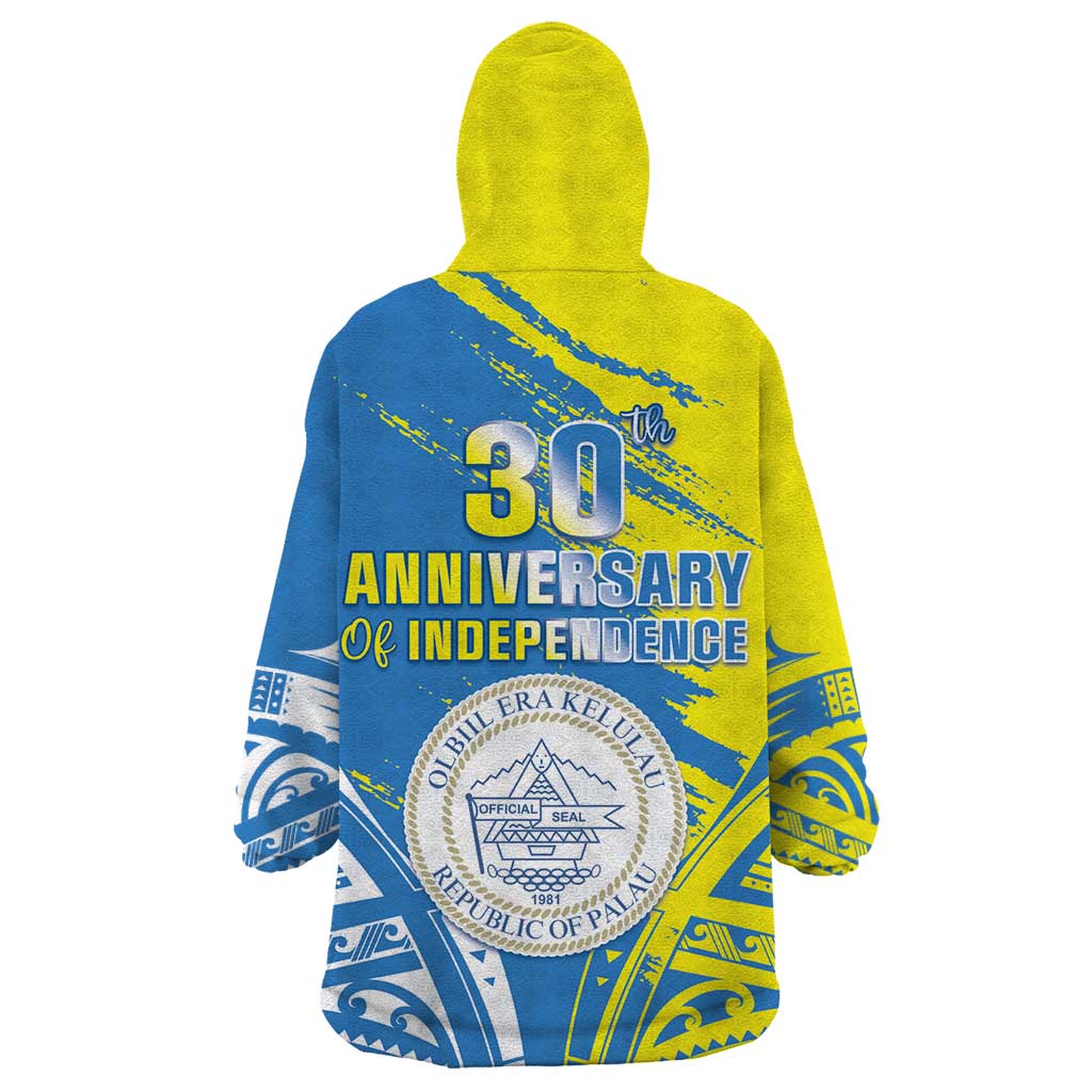 Palau Independence Day Wearable Blanket Hoodie Happy 30th Anniversary LT05 - Polynesian Pride