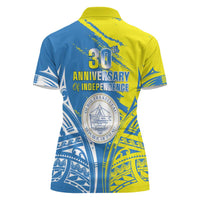 Palau Independence Day Women Polo Shirt Happy 30th Anniversary LT05 - Polynesian Pride