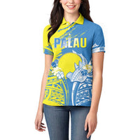 Palau Independence Day Women Polo Shirt Happy 30th Anniversary LT05 - Polynesian Pride