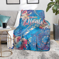 Happy Diwali Festival Blanket Diya Lamp Rangoli With Polynesian Pattern LT05 - Polynesian Pride