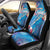 Happy Diwali Festival Car Seat Cover Diya Lamp Rangoli With Polynesian Pattern