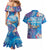 Happy Diwali Festival Couples Matching Mermaid Dress and Hawaiian Shirt Diya Lamp Rangoli With Polynesian Pattern