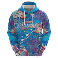 Happy Diwali Festival Hoodie Diya Lamp Rangoli With Polynesian Pattern LT05 - Polynesian Pride