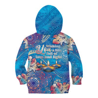 Happy Diwali Festival Kid Hoodie Diya Lamp Rangoli With Polynesian Pattern LT05 - Polynesian Pride