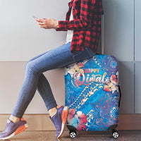 Happy Diwali Festival Luggage Cover Diya Lamp Rangoli With Polynesian Pattern LT05 - Polynesian Pride