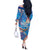 Happy Diwali Festival Off The Shoulder Long Sleeve Dress Diya Lamp Rangoli With Polynesian Pattern