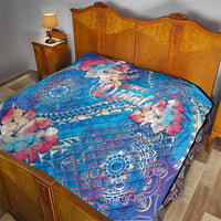 Happy Diwali Festival Quilt Diya Lamp Rangoli With Polynesian Pattern LT05 - Polynesian Pride