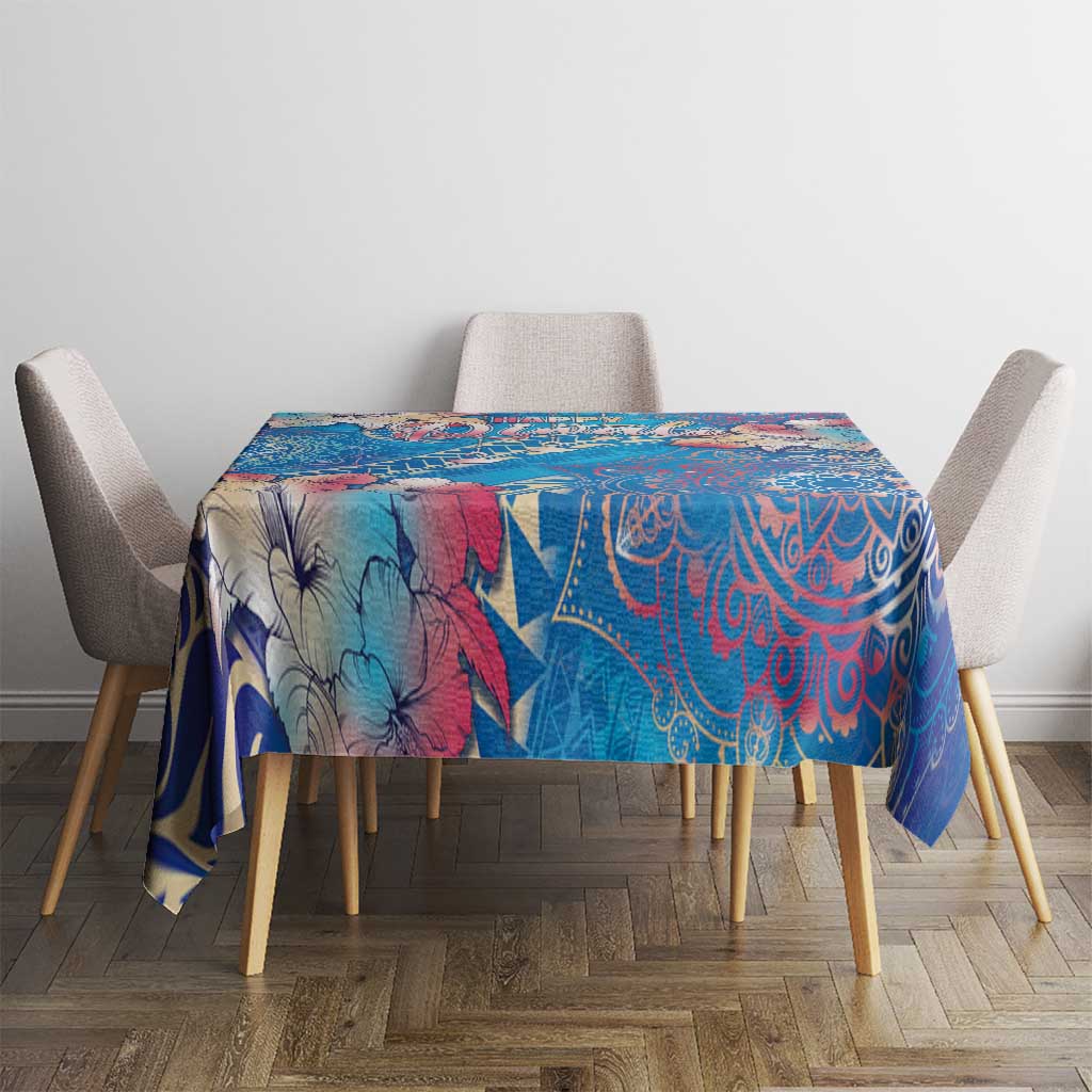 Happy Diwali Festival Tablecloth Diya Lamp Rangoli With Polynesian Pattern LT05 - Polynesian Pride