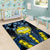 Palau Area Rug Polynesian Dolphin Tropical Hibiscus Style