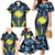 Personalised Palau Family Matching Mermaid Dress and Hawaiian Shirt Polynesian Dolphin Tropical Hibiscus Style