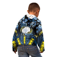 Personalised Palau Kid Hoodie Polynesian Dolphin Tropical Hibiscus Style LT05 - Polynesian Pride