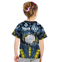 Personalised Palau Kid T Shirt Polynesian Dolphin Tropical Hibiscus Style LT05 - Polynesian Pride