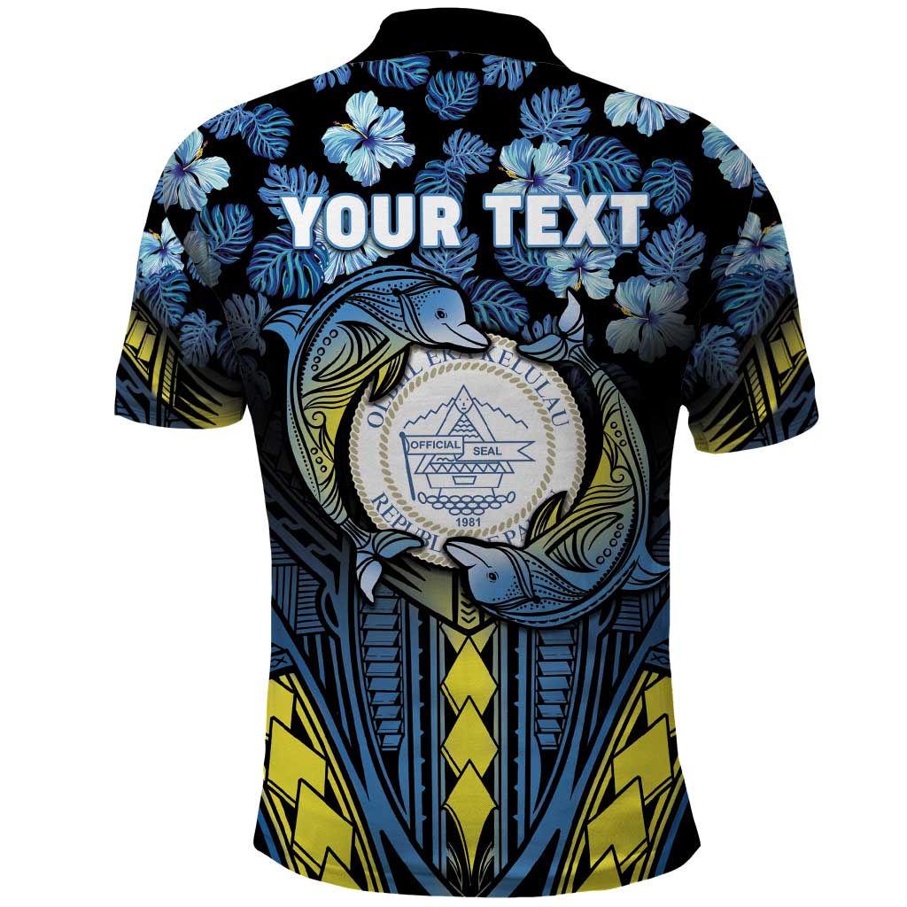 Personalised Palau Polo Shirt Polynesian Dolphin Tropical Hibiscus Style LT05 - Polynesian Pride