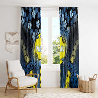 Palau Window Curtain Polynesian Dolphin Tropical Hibiscus Style LT05 - Polynesian Pride