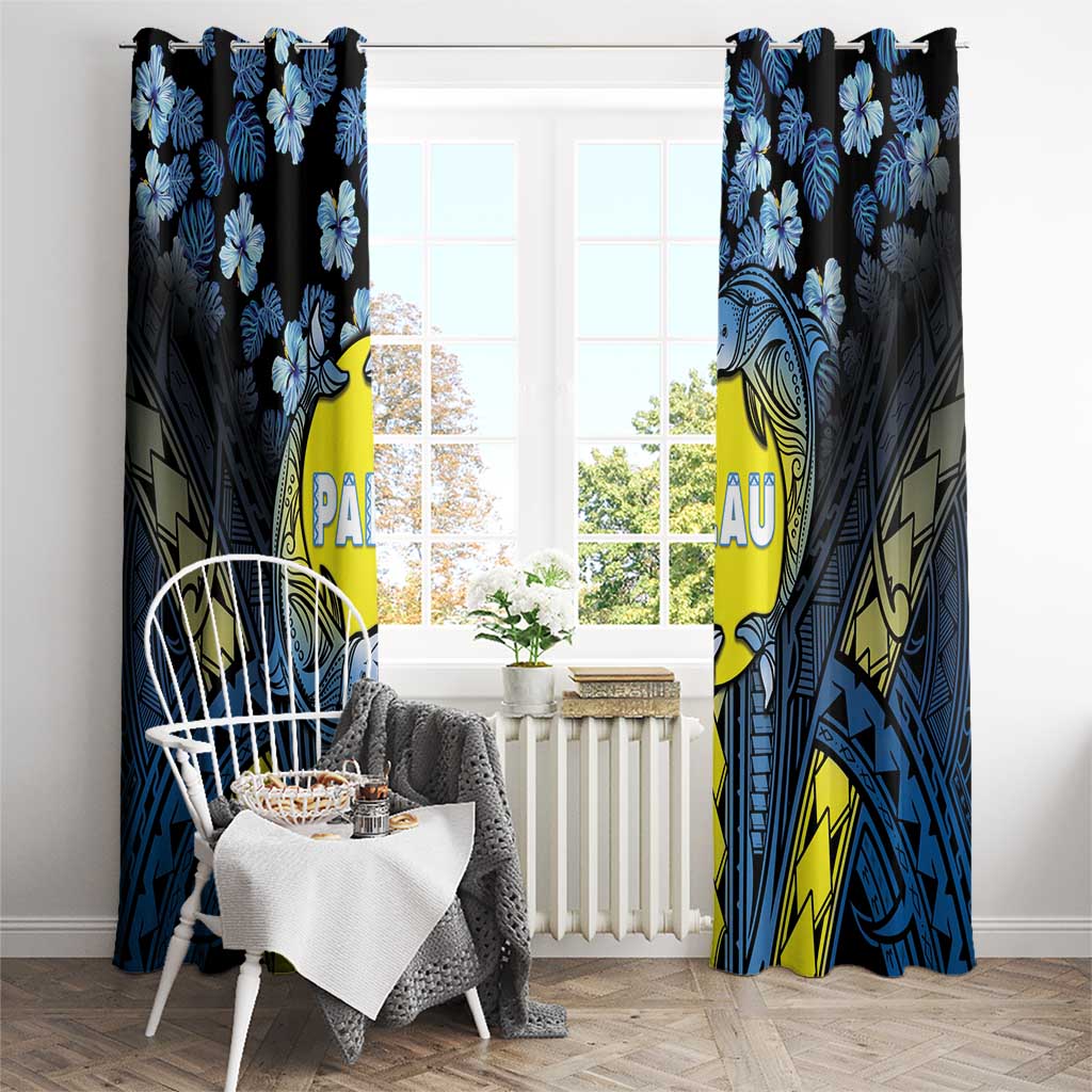 Palau Window Curtain Polynesian Dolphin Tropical Hibiscus Style LT05 - Polynesian Pride