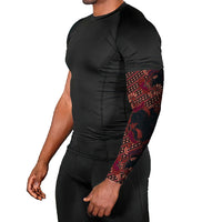 Indonesian Parang Batik Arm Sleeves Red Floral Pattern LT05 - Polynesian Pride