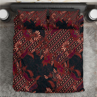 Indonesian Parang Batik Bedding Set Red Floral Pattern LT05 Red - Polynesian Pride