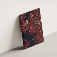 Indonesian Parang Batik Canvas Wall Art Red Floral Pattern LT05 - Polynesian Pride