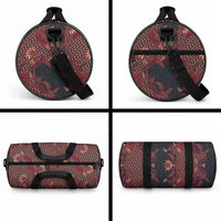 Indonesian Parang Batik Duffle Bag Red Floral Pattern LT05 - Polynesian Pride