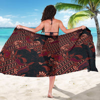 Indonesian Parang Batik Sarong Red Floral Pattern LT05 - Polynesian Pride