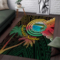 Vanuatu Espiritu Santo Island Area Rug Beach Landscape LT05 Black - Polynesian Pride