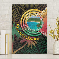 Vanuatu Espiritu Santo Island Canvas Wall Art Beach Landscape LT05 Without Frame Black - Polynesian Pride