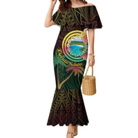 Vanuatu Espiritu Santo Island Mermaid Dress Beach Landscape LT05 Women Black - Polynesian Pride