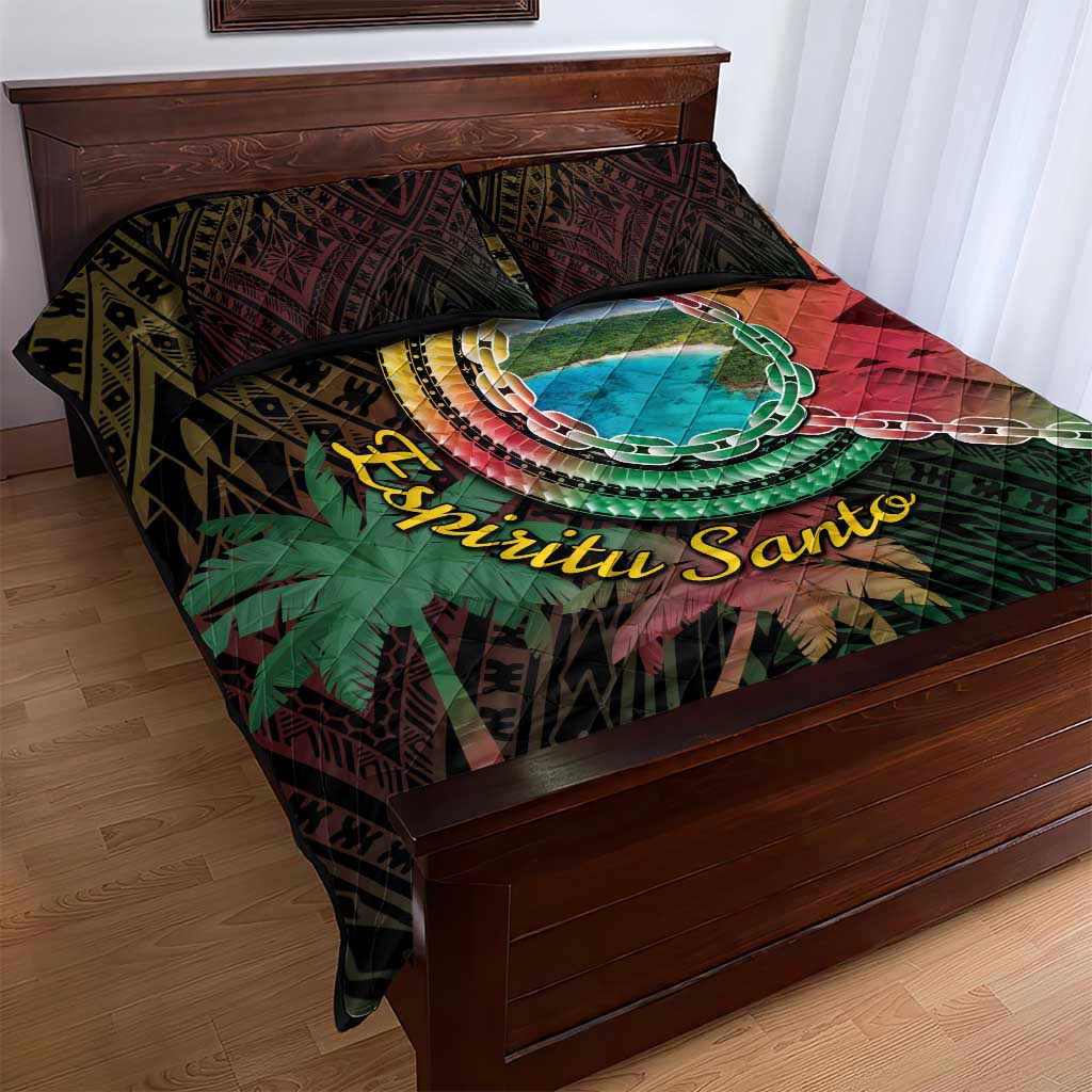 Vanuatu Espiritu Santo Island Quilt Bed Set Beach Landscape LT05 - Polynesian Pride