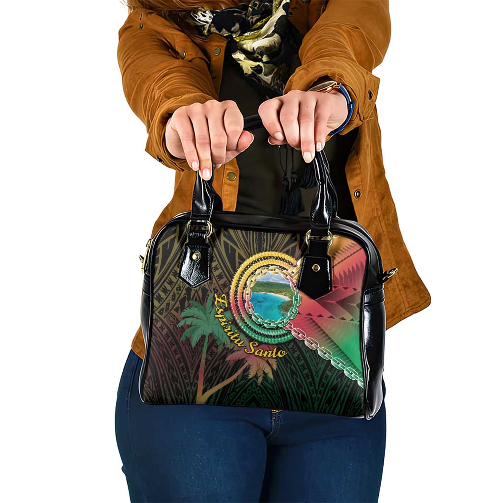 Vanuatu Espiritu Santo Island Shoulder Handbag Beach Landscape LT05 One Size Black - Polynesian Pride