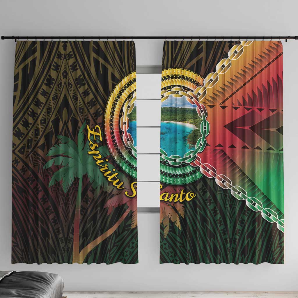 Vanuatu Espiritu Santo Island Window Curtain Beach Landscape LT05 With Hooks Black - Polynesian Pride