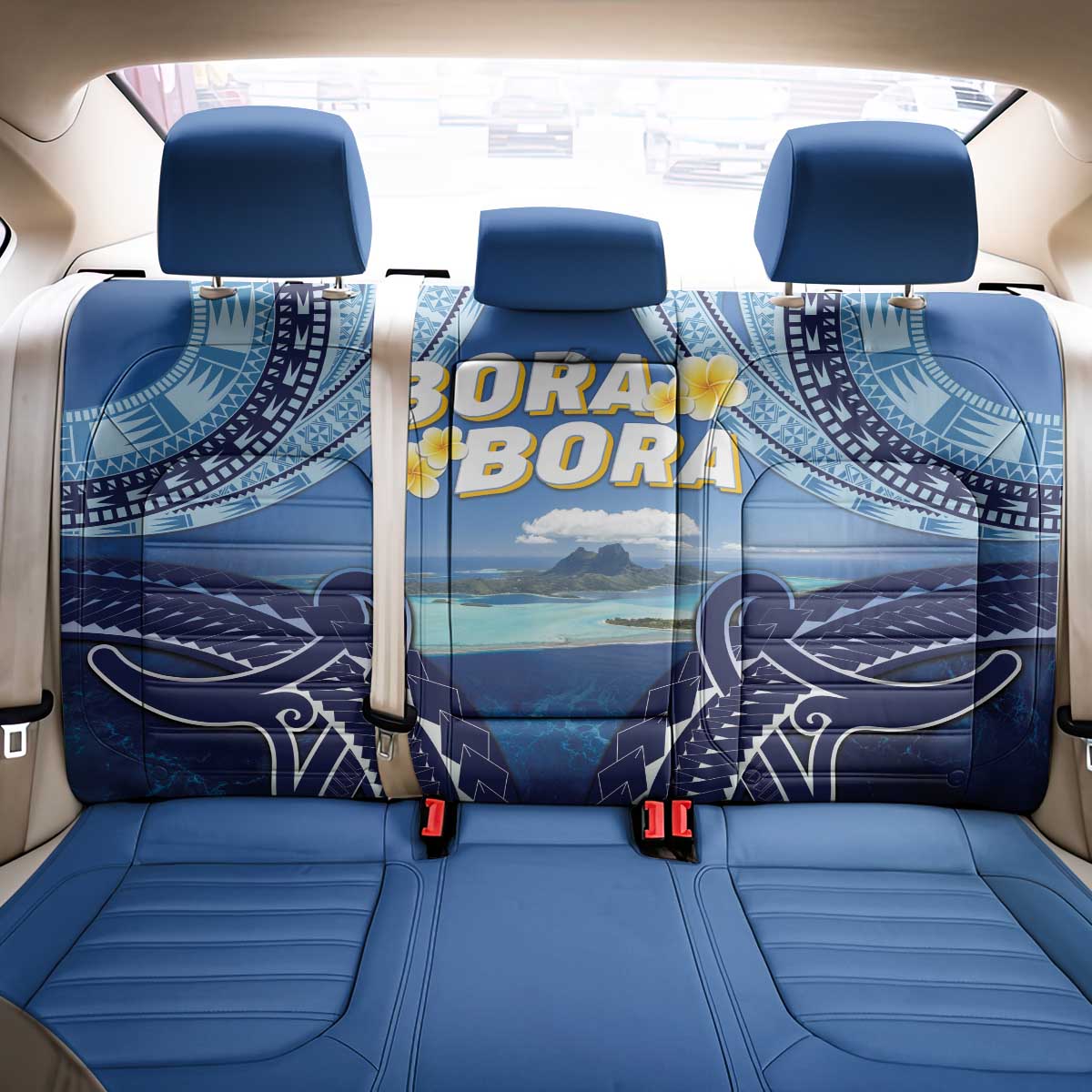 French Polynesia Bora Bora Back Car Seat Cover Beach Landscape Polynesian Style LT05 - Polynesian Pride