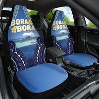 French Polynesia Bora Bora Car Seat Cover Beach Landscape Polynesian Style LT05 One Size Blue - Polynesian Pride