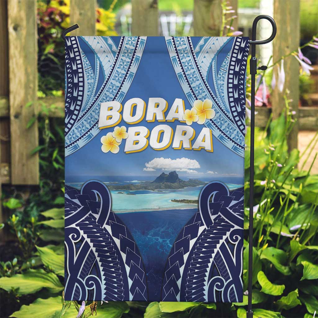 French Polynesia Bora Bora Garden Flag Beach Landscape Polynesian Style LT05 Garden Flag Blue - Polynesian Pride