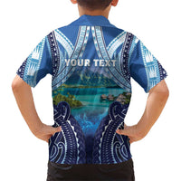 Personalised French Polynesia Bora Bora Kid Hawaiian Shirt Beach Landscape Polynesian Style LT05 - Polynesian Pride