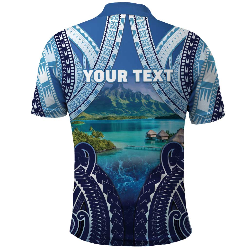 Personalised French Polynesia Bora Bora Polo Shirt Beach Landscape Polynesian Style LT05 - Polynesian Pride
