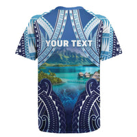 Personalised French Polynesia Bora Bora Rugby Jersey Beach Landscape Polynesian Style LT05 - Polynesian Pride