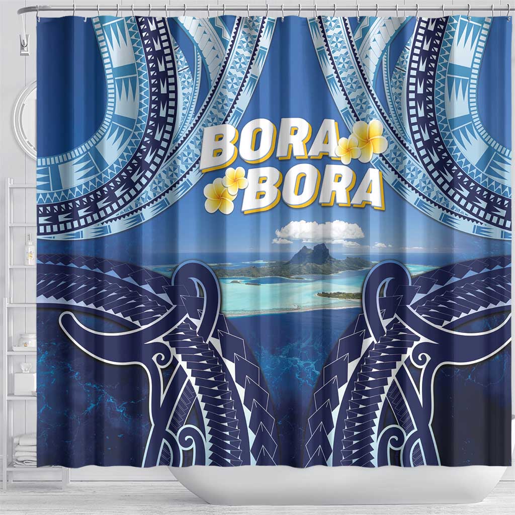 French Polynesia Bora Bora Shower Curtain Beach Landscape Polynesian Style LT05 - Polynesian Pride